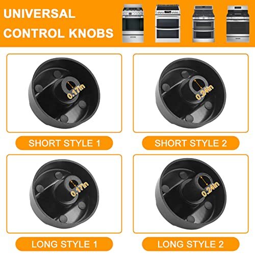 AMI PARTS Universal White Control Knobs with 12 Adapters Assorted Colors