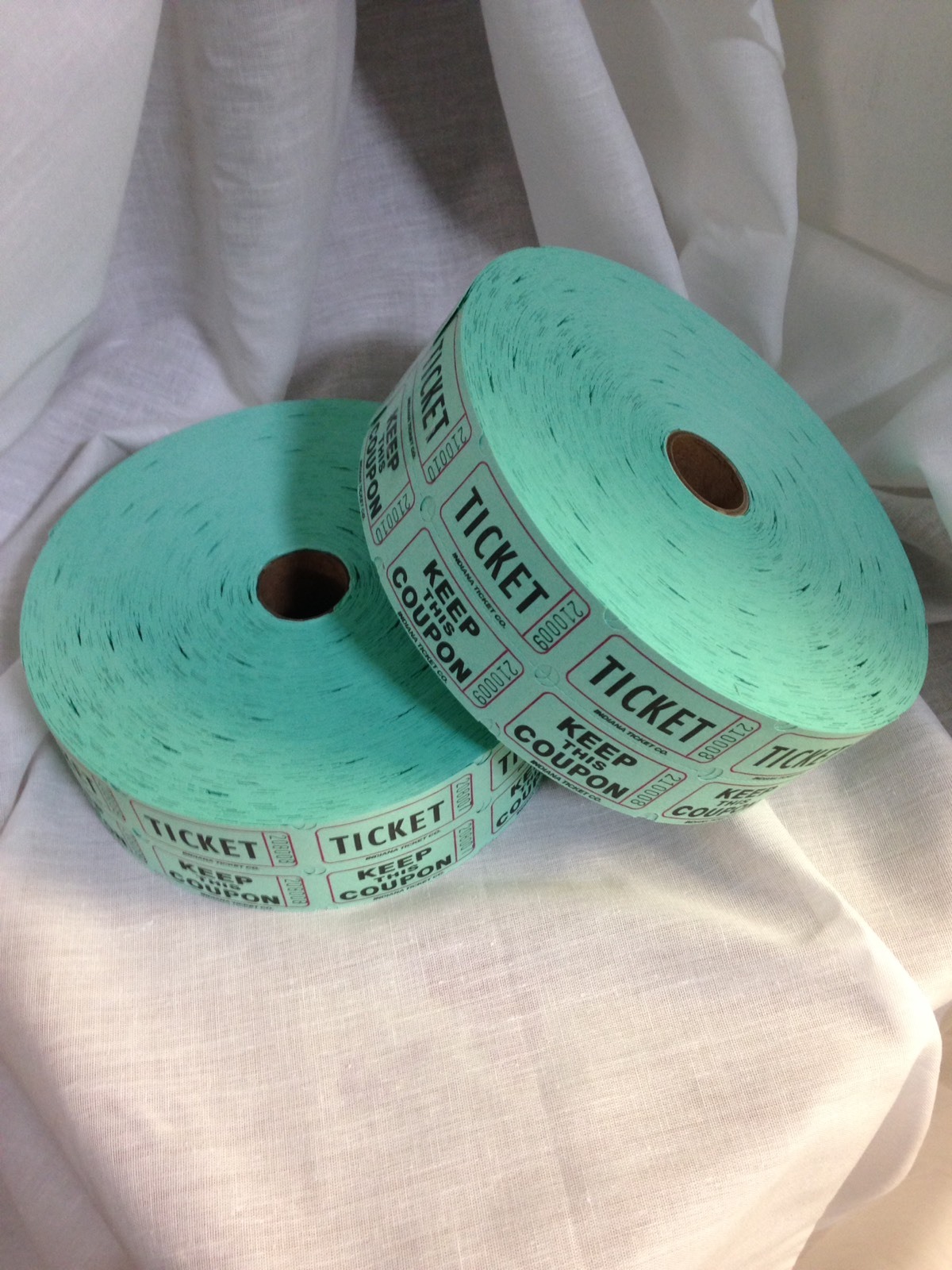 Raffle Tickets 12 Roll Deal 2000 Double Stub Per Roll Split The Pot or 50/50