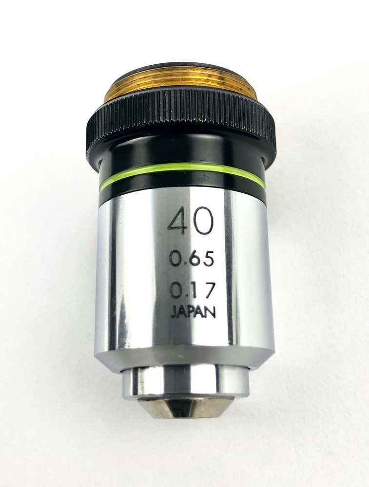 Olympus Microscope Objective 40x , 0.65 / 0.17 Japan , Tested & REFURBISHED