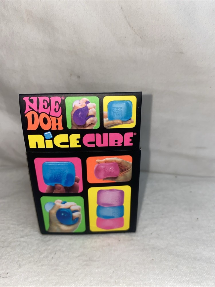 Nee Doh Nice Cube - Super Solid Squish! BLUE, Brand New