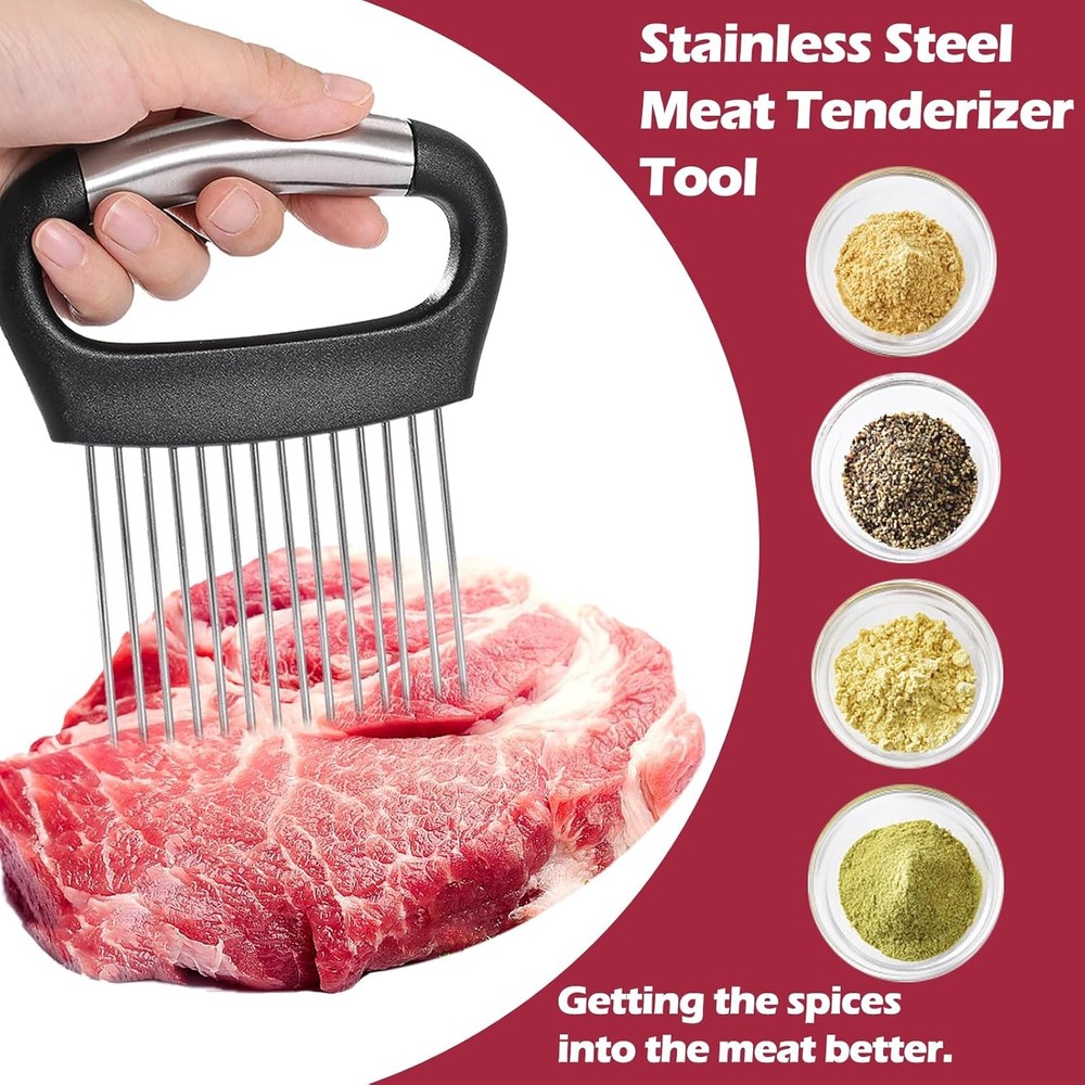 JAYVAR Large Onion Holder for Slicing, Cutter 1 Pack, Silver
