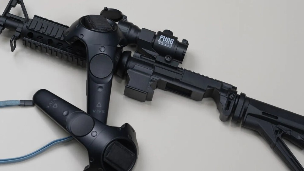 Double Handle Holder Magnetic VR Headset Game Shooting Gun Mount Bracket