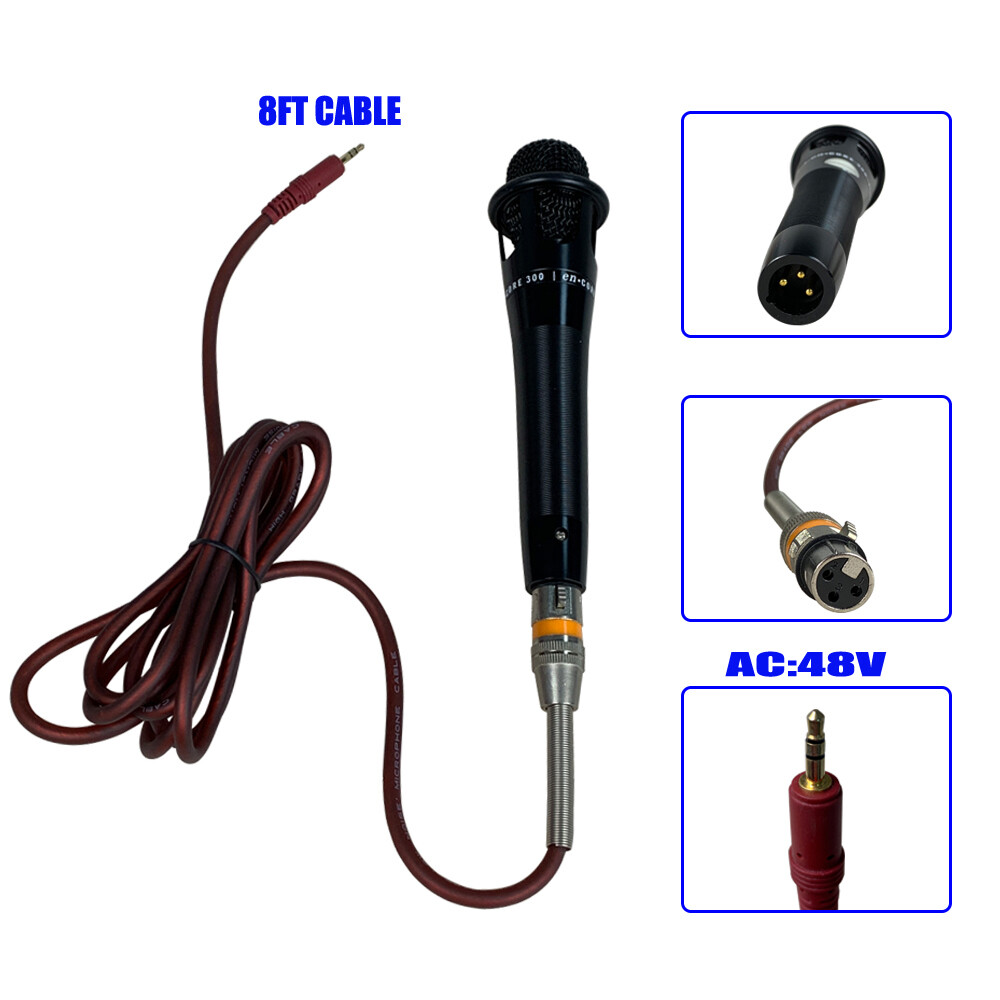 Wired Handheld Microphone Cardioid Elecrect Condense Complete Microphone Live