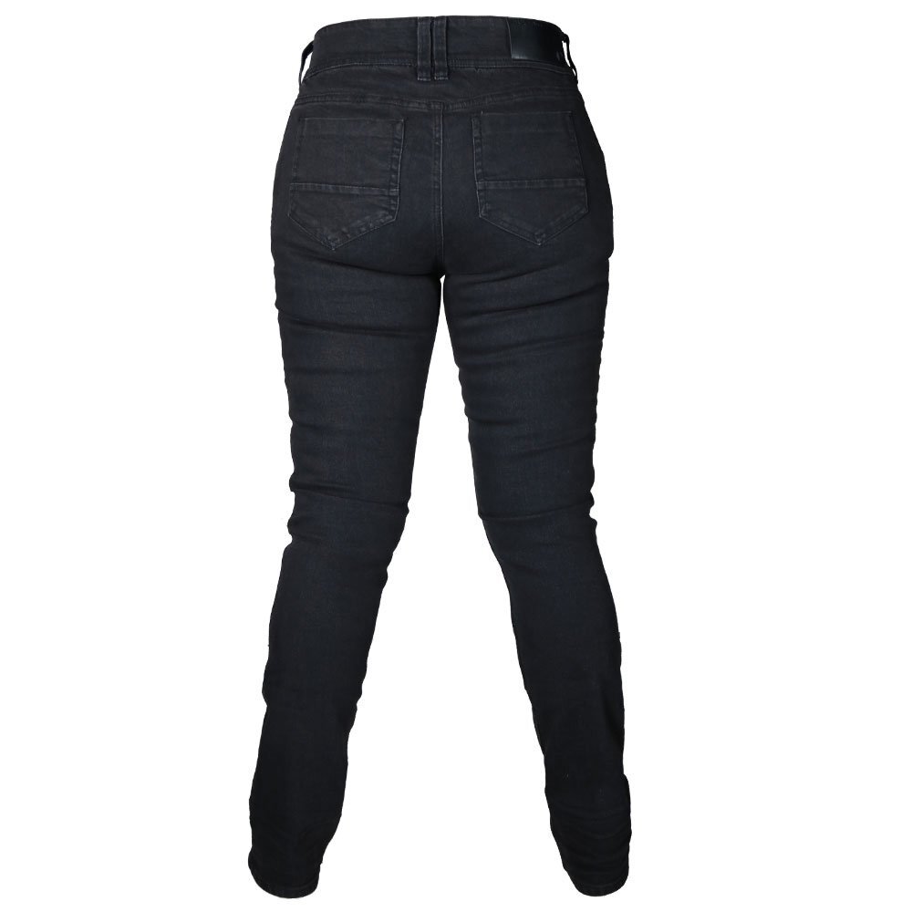 Frank Thomas Iris Washed Denim Motorcycle Jeans Washed Black