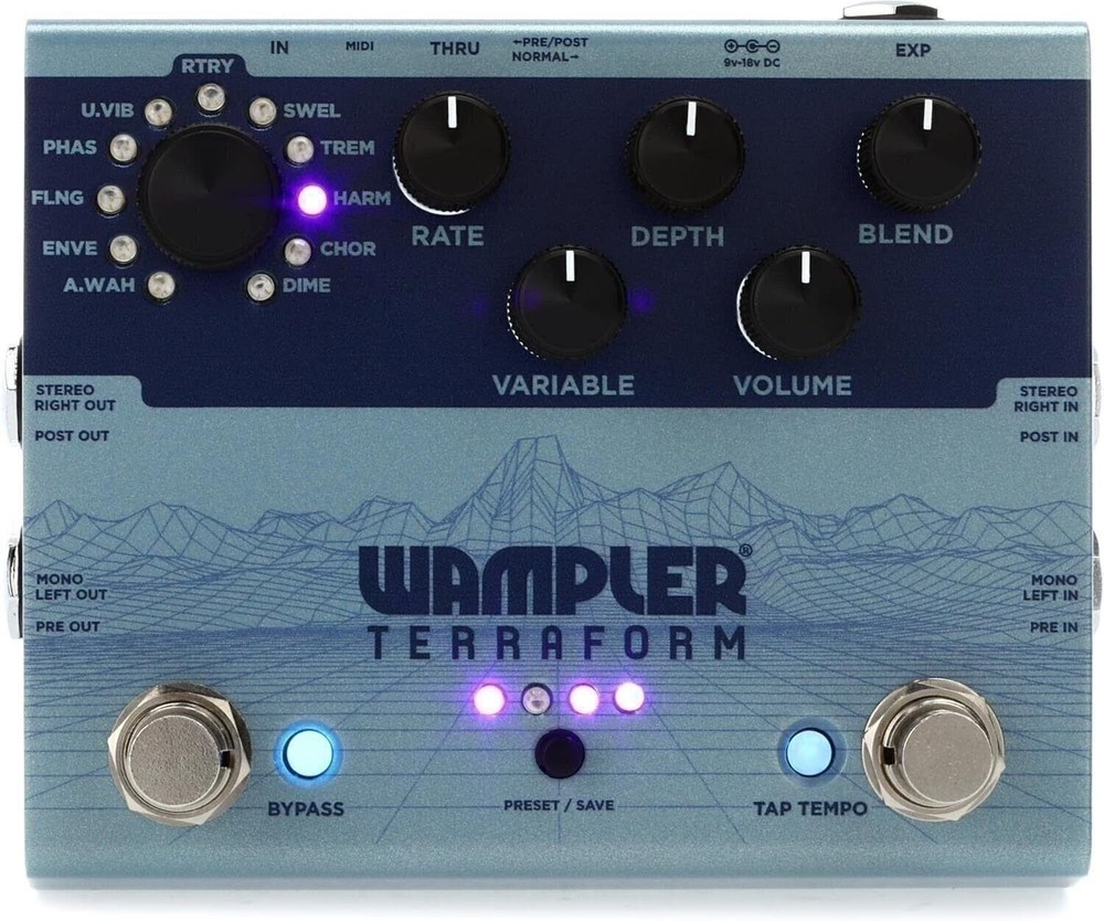 Wampler Terraform Multi-Modulation Guitar Effects Pedal FREE SHIPPING