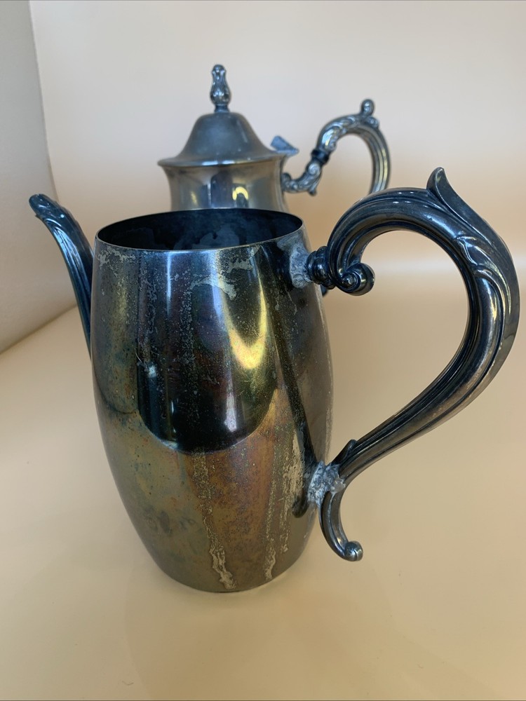 Two Silver Teapots For Crafts Needs Fixed Vintage Silver Tea Pots