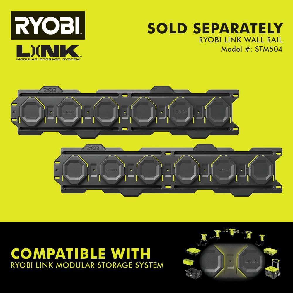 RYOBI STM104 LINK Tool Crate – Stackable, 50 lb Capacity, Impact-Resistant