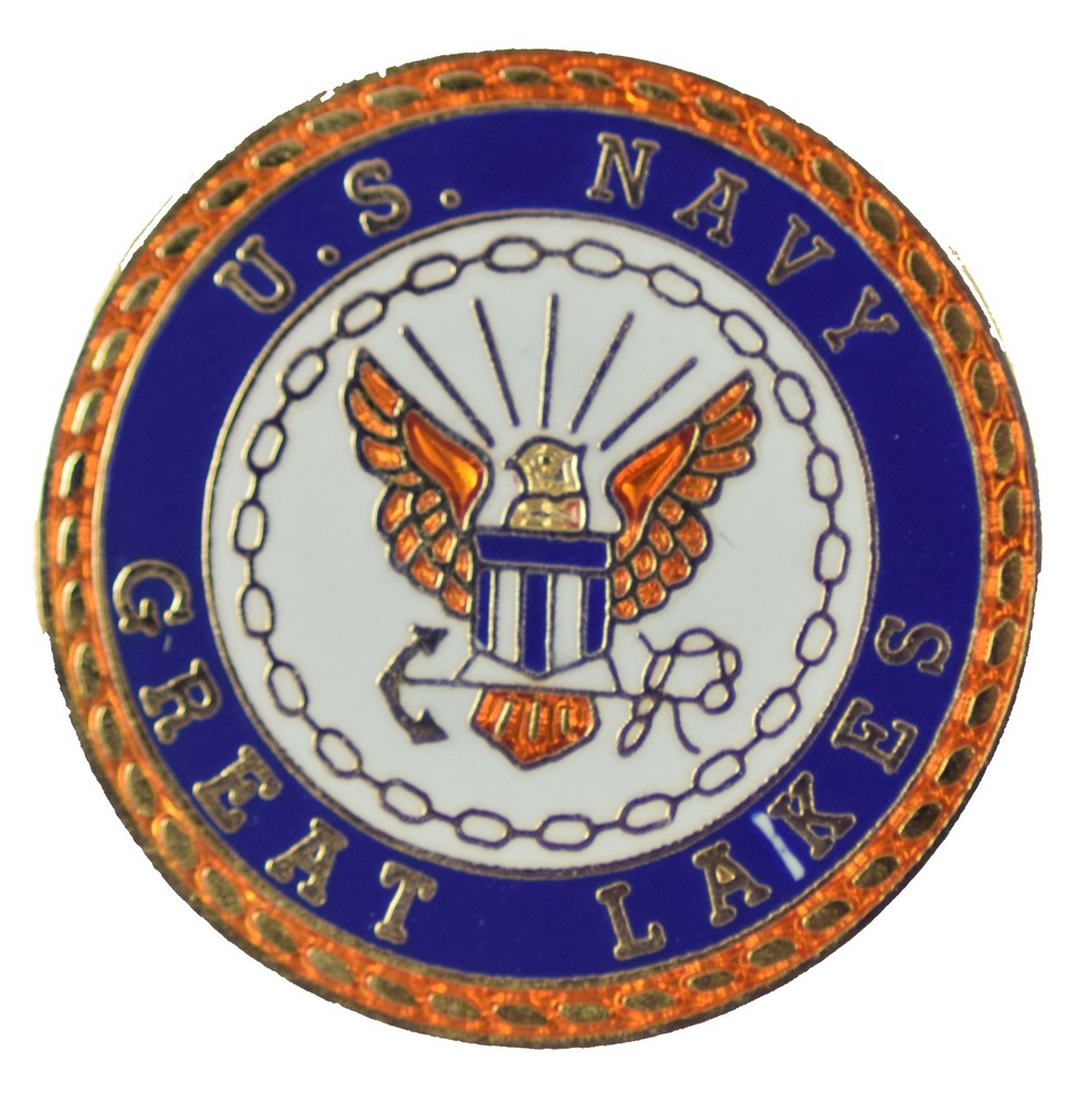 USN GREAT LAKES HAT PIN