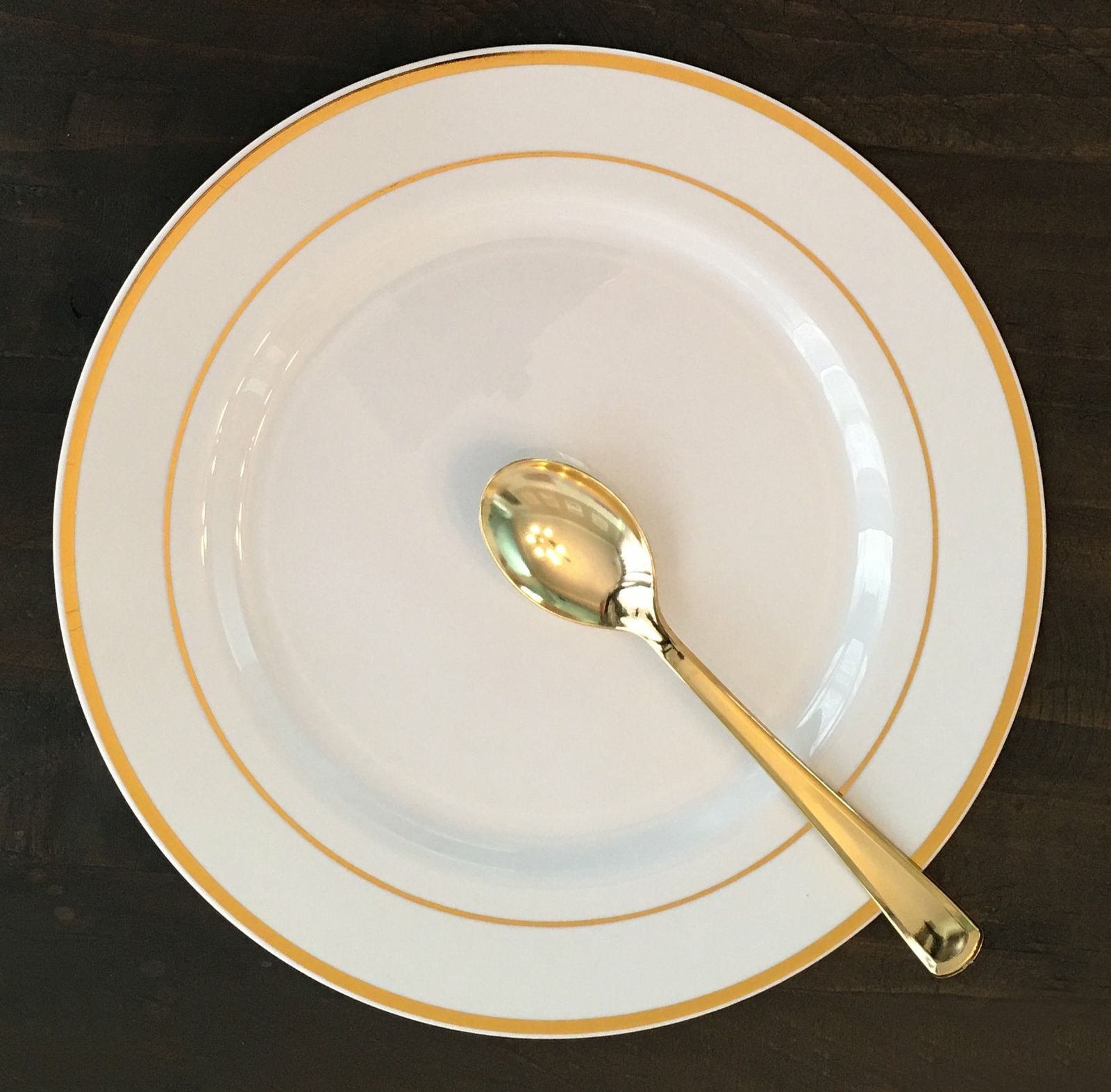 JL Prime 50 Piece Gold Plastic Spoons Bulk Set, Gold Plastic Cutlery Set