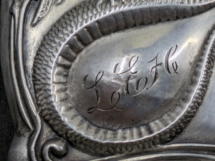 Antique Vintage Sterling Winged Cockatrice Dragon Vesta Match Safe WB3-Vesta-1