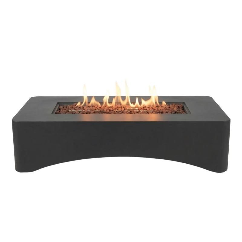 56-Inch Outdoor Propane Fire Pit Table 50,000 BTU Rectangular Portable Steel