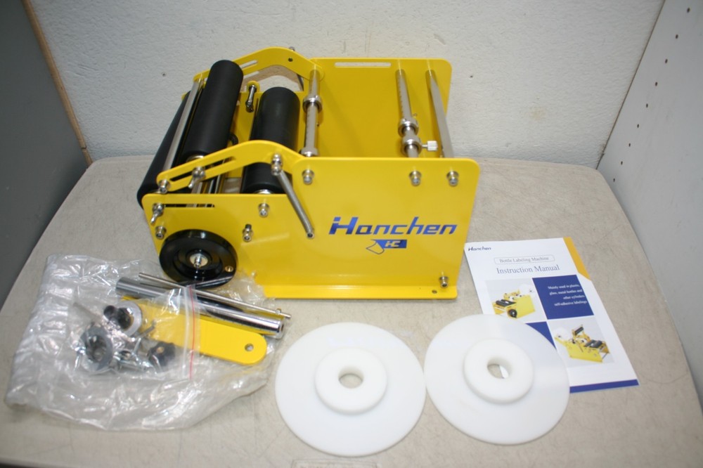 Hanchen Bottle Labeler Manual Round Labeling Machine Adjustable Label Applicator