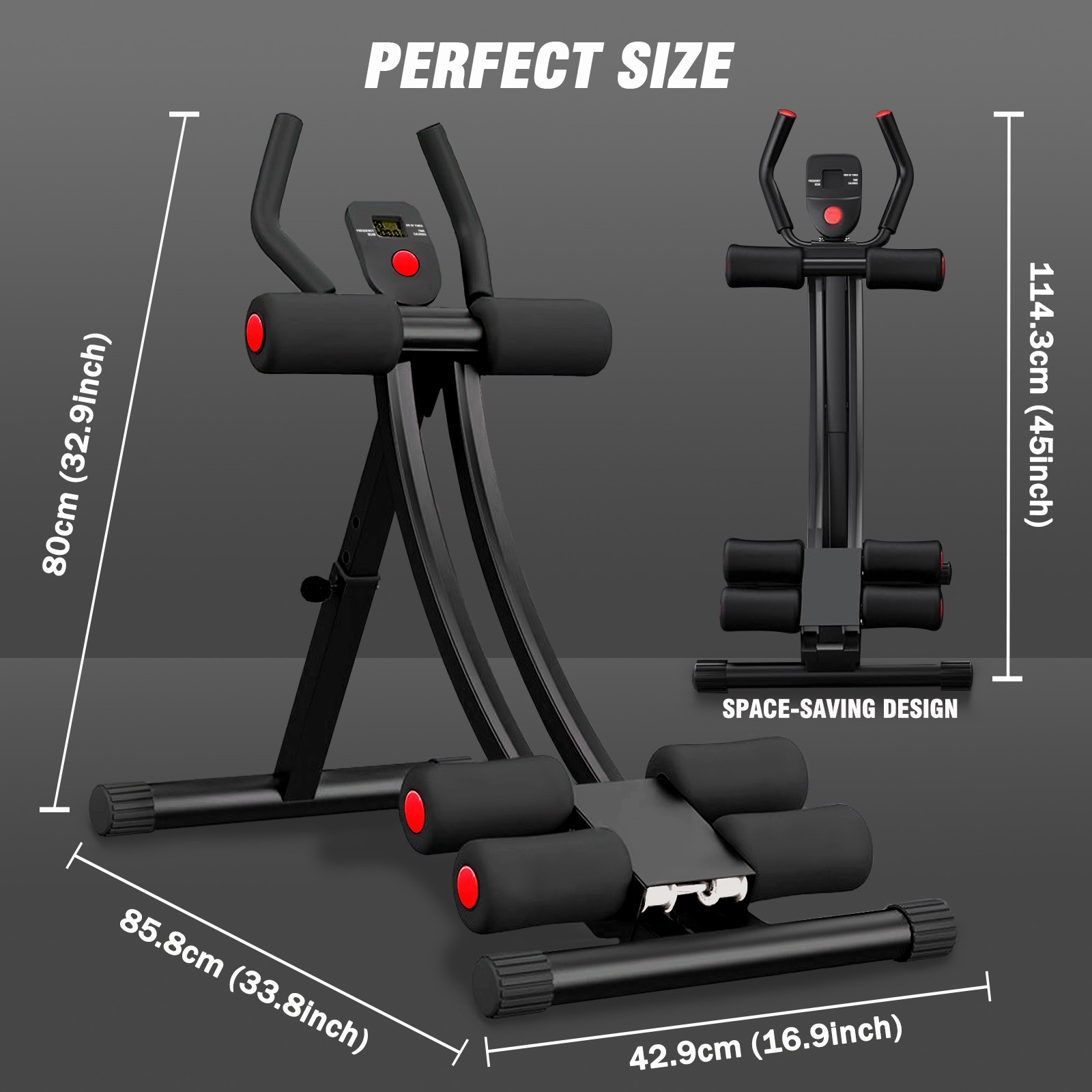 Ab Abdominal Exercise Machine Cruncher Trainer Body Shaper Gym Equipment Trainer