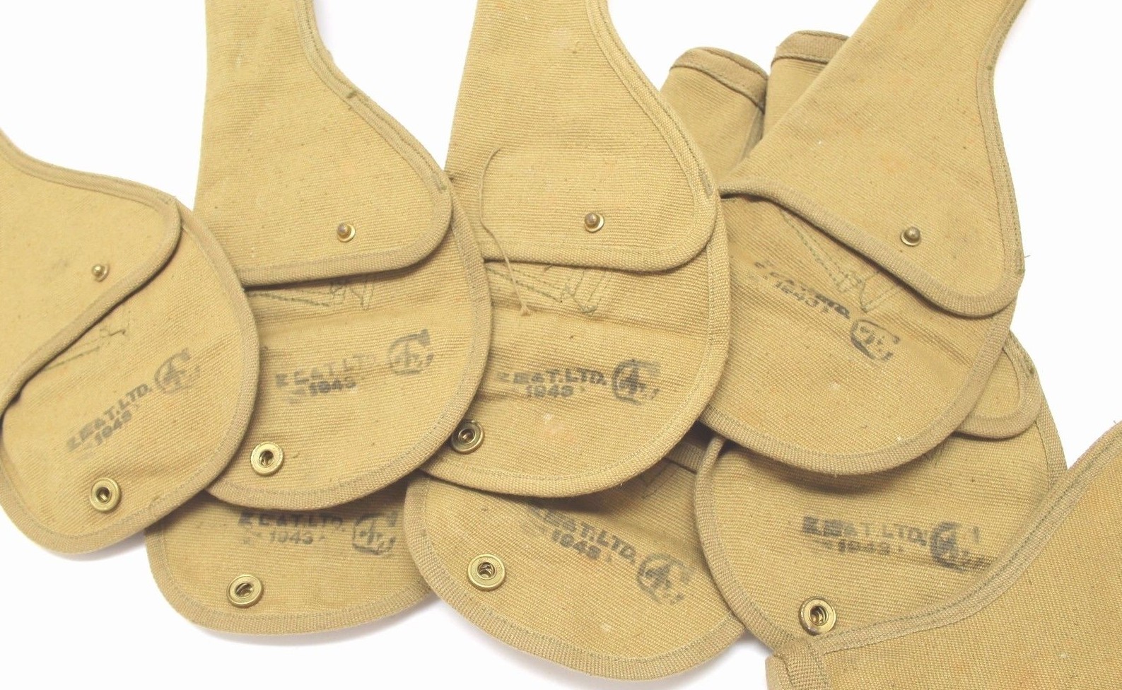 1943 British 455 Webley holster tan canvas fits US 45 clear markings each E9336