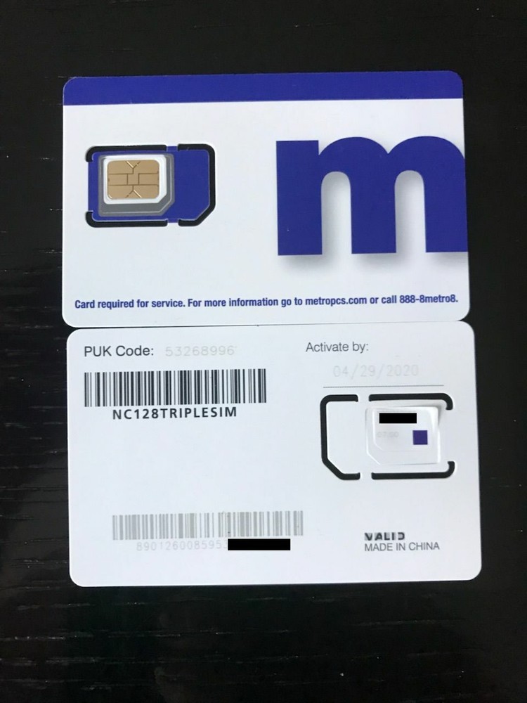 MetroPCS Sim Cards Triple Cut For testing or insert sim , wifi READ DESCRIPTION
