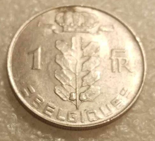 1973 RARE BELGIAN 1 FRANC COIN