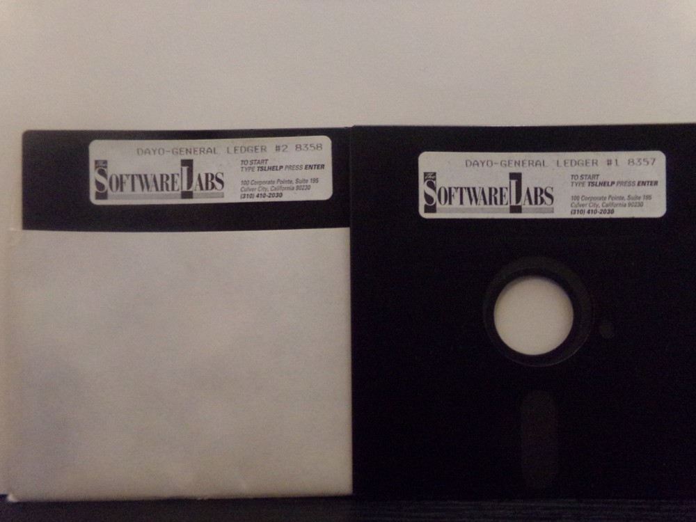 SoftwareLabs Dayo-General Ledger 1 & 2 Floppy Disk