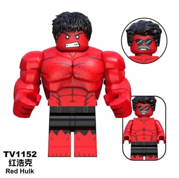 Custom Red Miniature Figure With Base, New/Mint