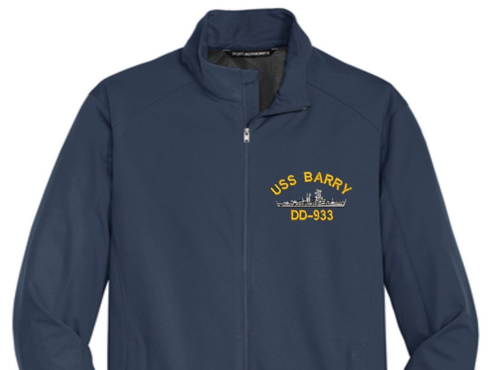 USS BARRY DD-933 Soft Shell Jacket.  New.  U.S. Navy