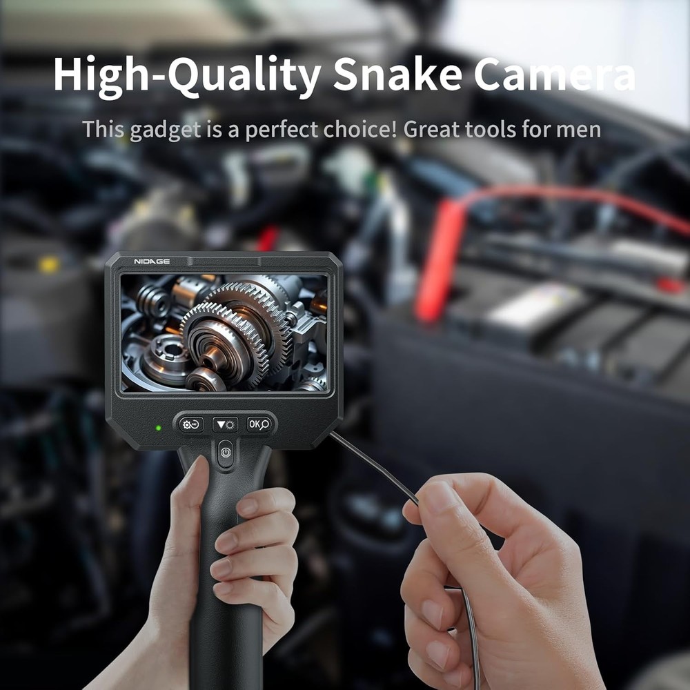 Flexible Inspection Camera with 6 LED Lights and IPS Screen