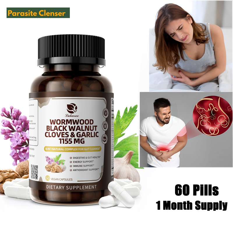 Parasite Cleanse Tincture Wormwood, Black Walnut Hull, Clove with Garlic Oregano