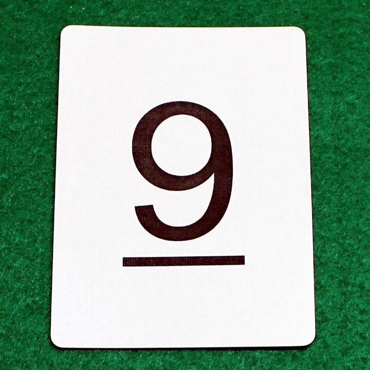 Number 9, Bicycle Printed Gaff Card, Blue