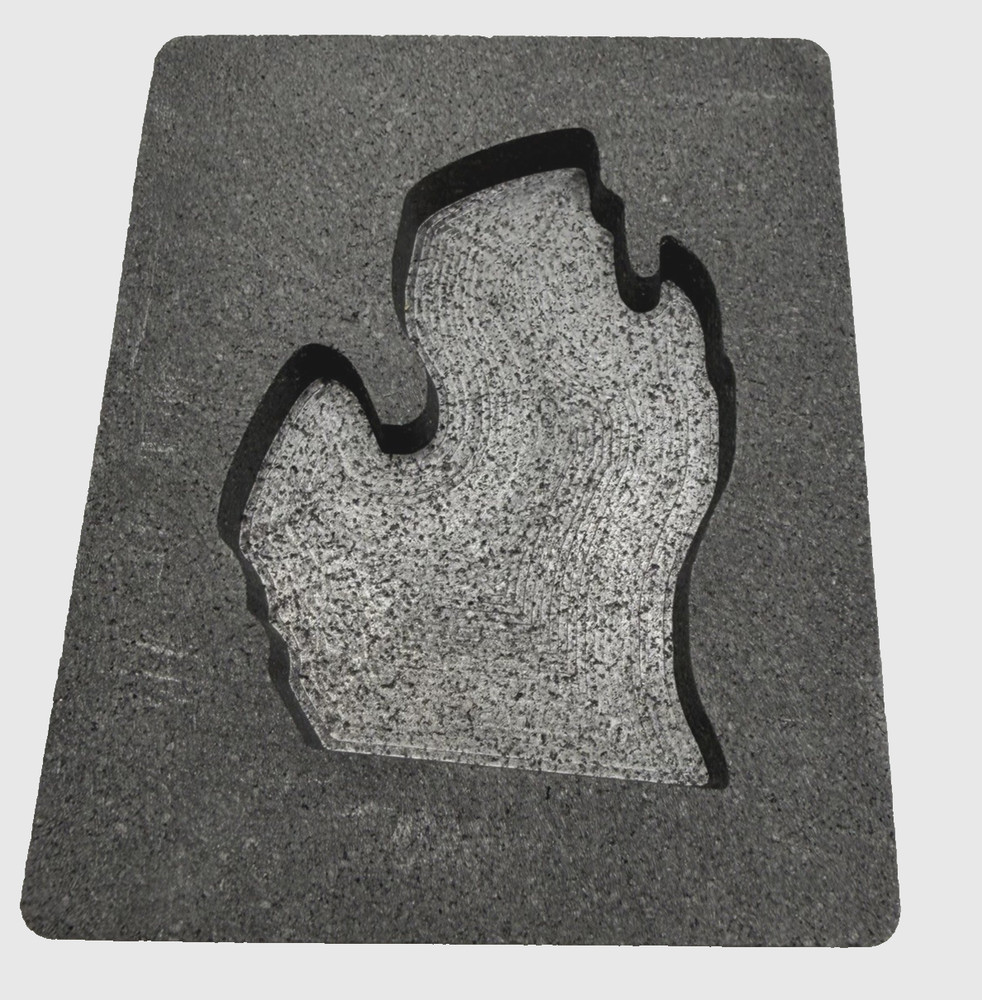 Graphite Ingot Mold For Casting 7 oz Gold Reversed Michigan