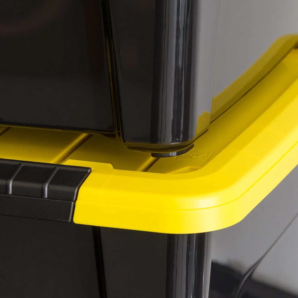 20 Qt Plastic Storage Bins with Lids, Stackable Storage Container, Totes, 6 Pack