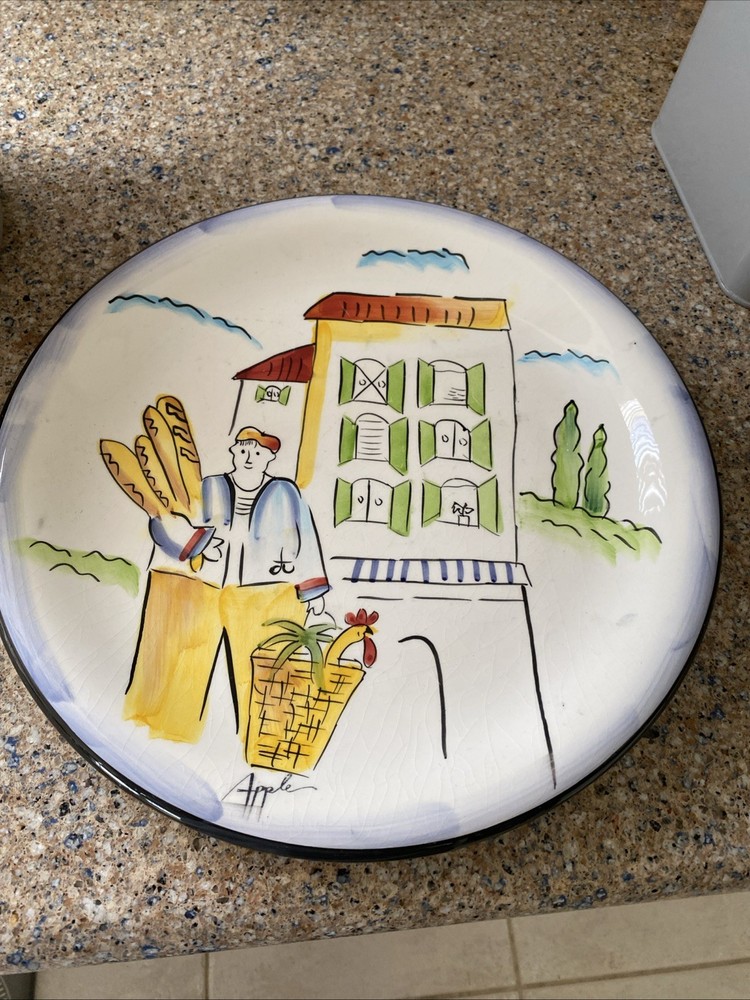 Serving Platter Provence Designed By Apple 12 inch diameter Sakura -EUC