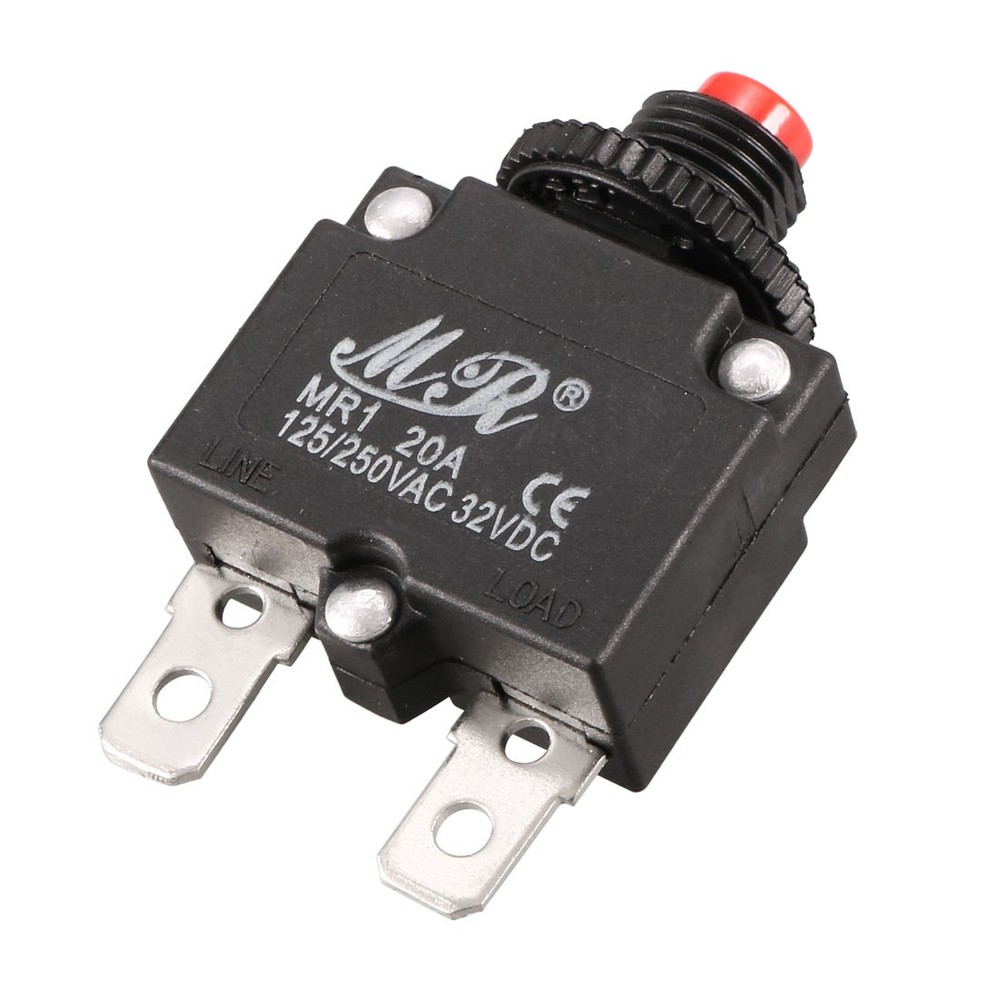 AC 125/250V 20A Air Compressor Circuit Breaker Overload Protector Button