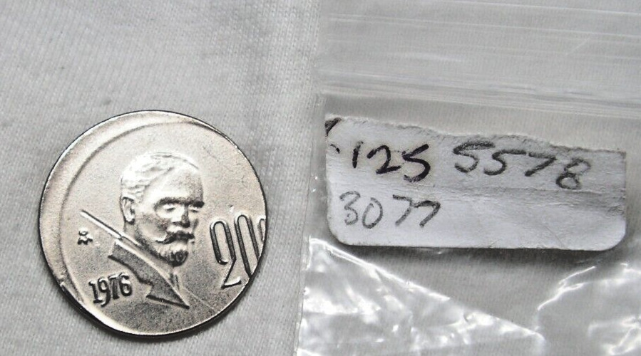 ERROR COIN 20 CENT FRANCISCO MADERO 1976 FROM MEXICO.