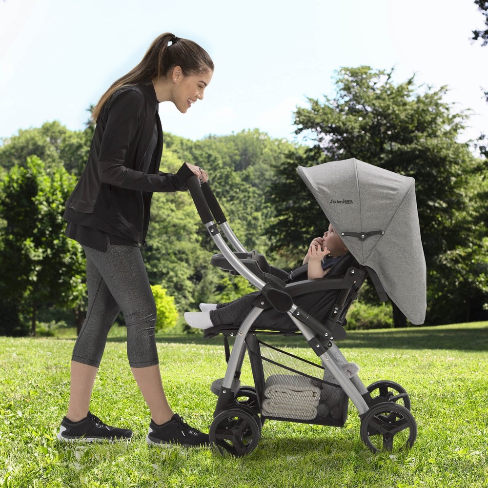 Jeep Unlimited Reversible Handle Stroller Grey Tweed