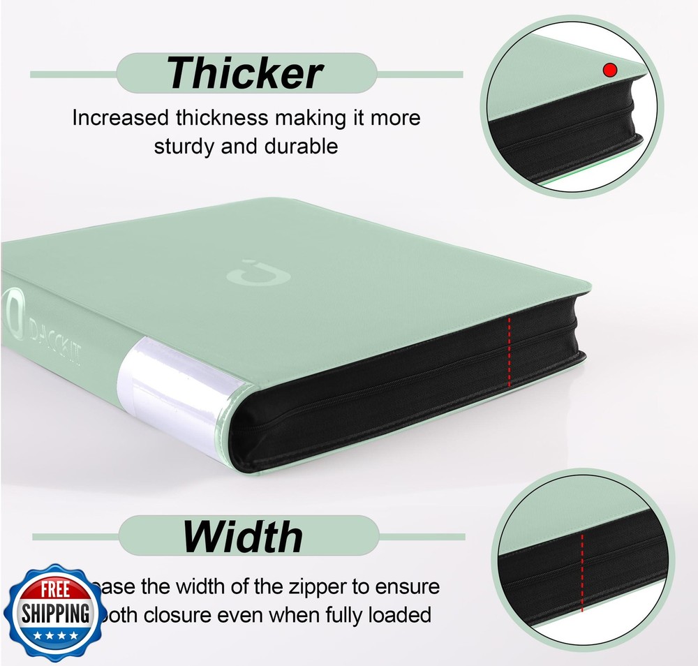 D DACCKIT Comic Binder，Comic Book Album with Sleeves Fits Regular