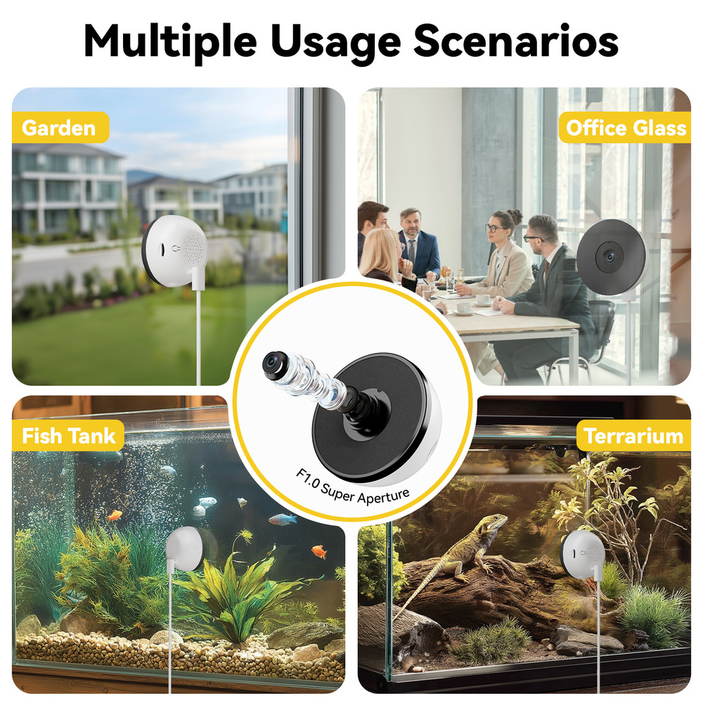 boykeep 4MP Window Camera 5G WIFI Security Camera System Color Night Vision