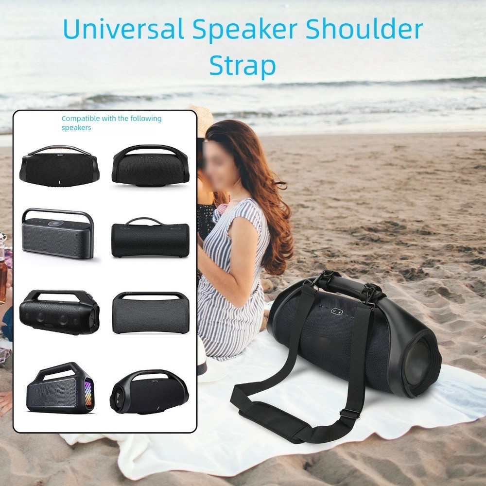 Black Nylon Shoulder Strap Designed for JBL One Two Three Portable Use
