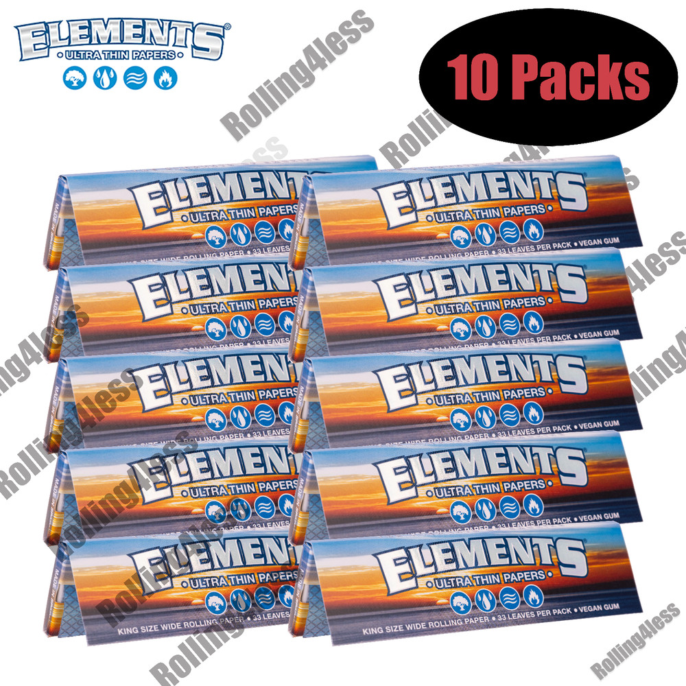 AUTHENTIC ELEMENTS ULTA THIN KING SIZE WIDE Rolling Papers | 10 packs