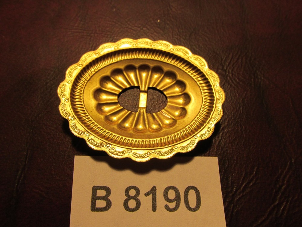 # B8190 OVAL CONCHO 6 pcs SOLID BRASS SLOTTED CONCHO NEW ! Leather belts
