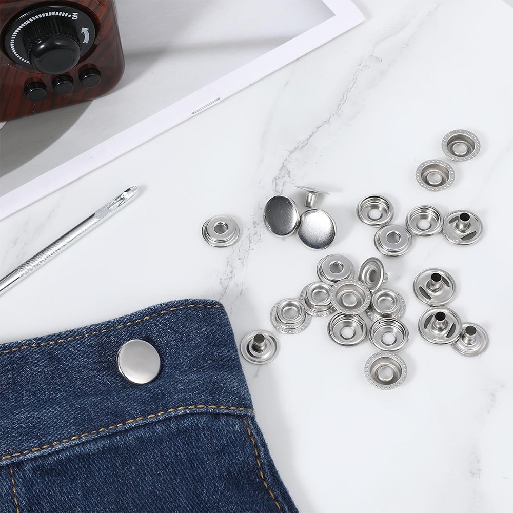 480X Snap Fastener Stainless Steel Boat Canvas Screw Press Stud Cover Button Kit