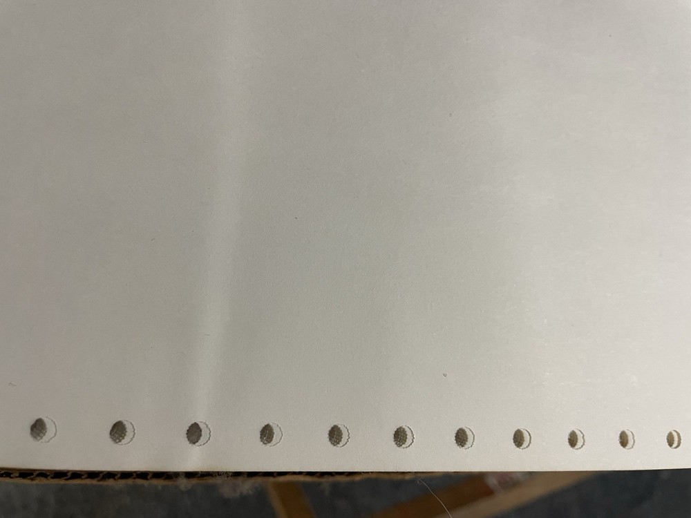 Vintage Uarco Continuous feed Dot Matrix Printer Paper Case 14 7/8 X11 No Margin