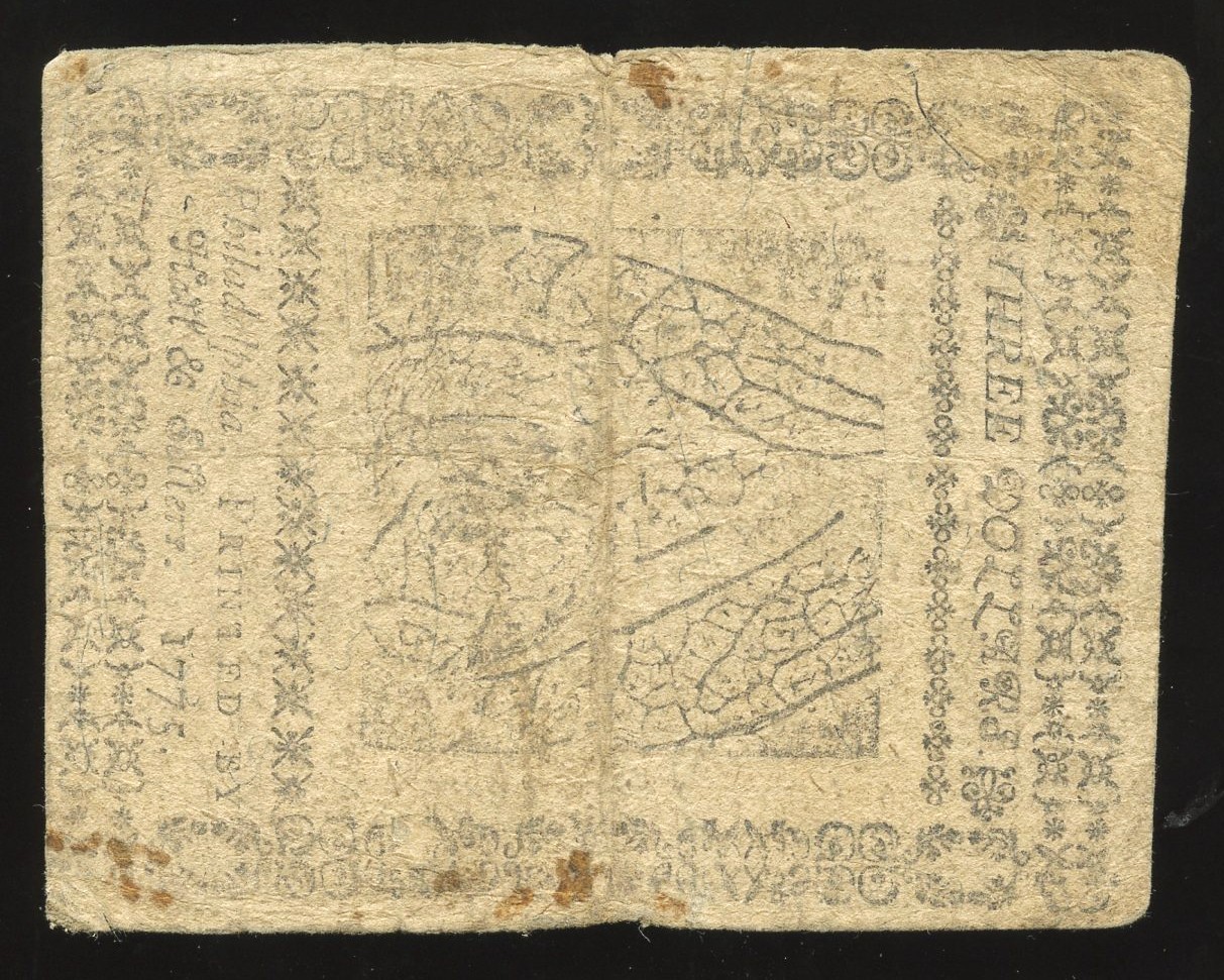Continental Currency $3 November 29 1775 CC-13