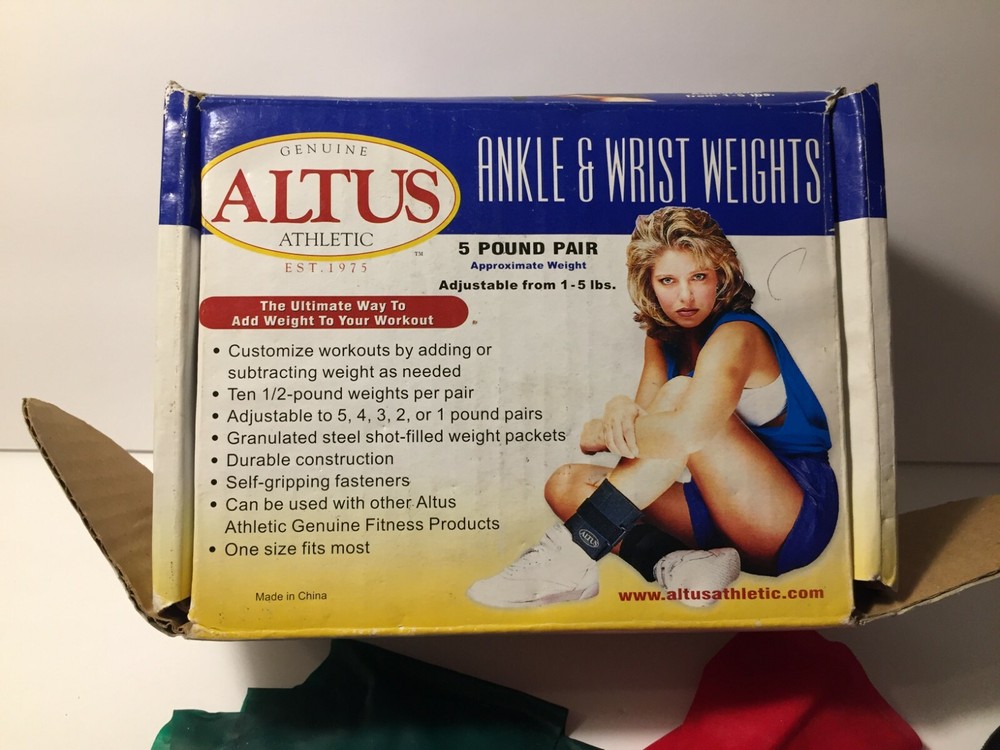 Genuine ALTUS Athletic Ankle & Wrist Weights Adjustable 1-5 lbs. Pair