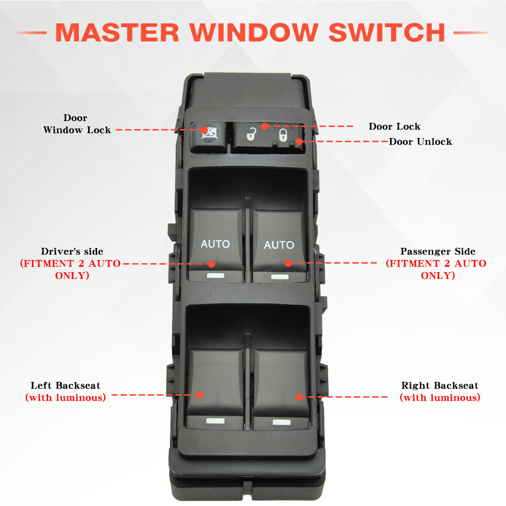 4602781AA Power Window Switch Master Left Driver Side for Chrysler Dodge Jeep