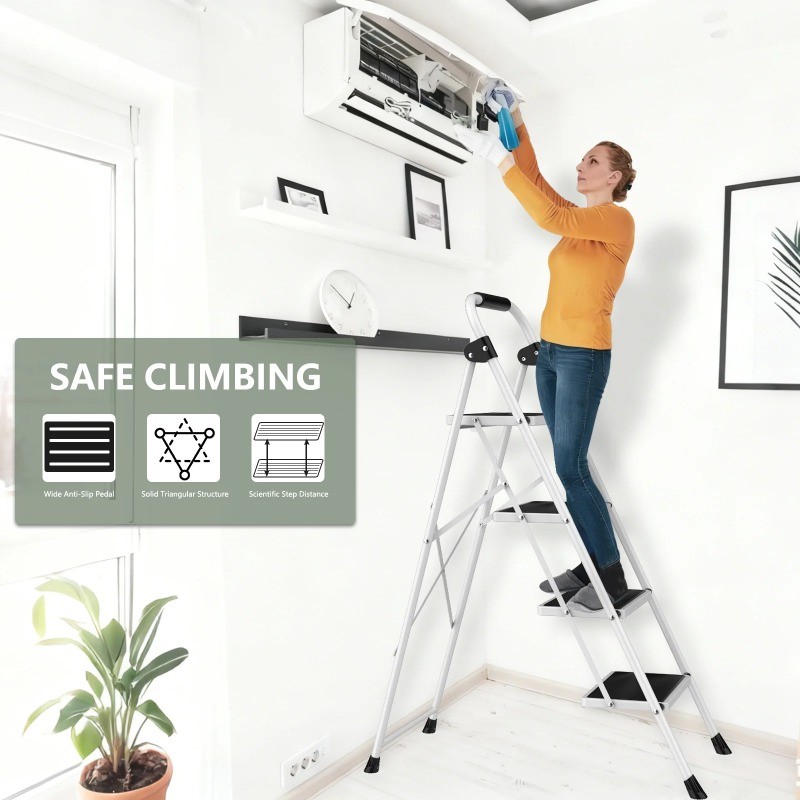 Alvantor Step Ladder,Ultra-Thin Folding Step Stools 330 lbs Capacity
