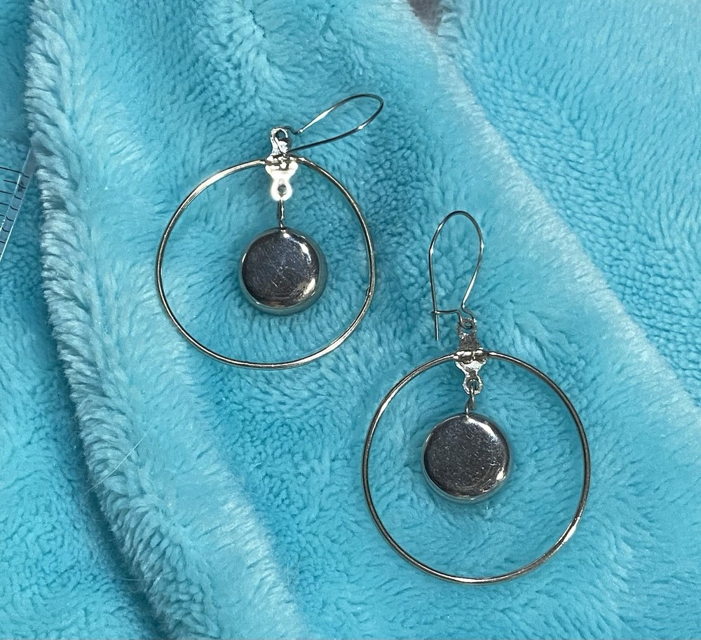 Earrings Silver With Abalone Stars Hoops