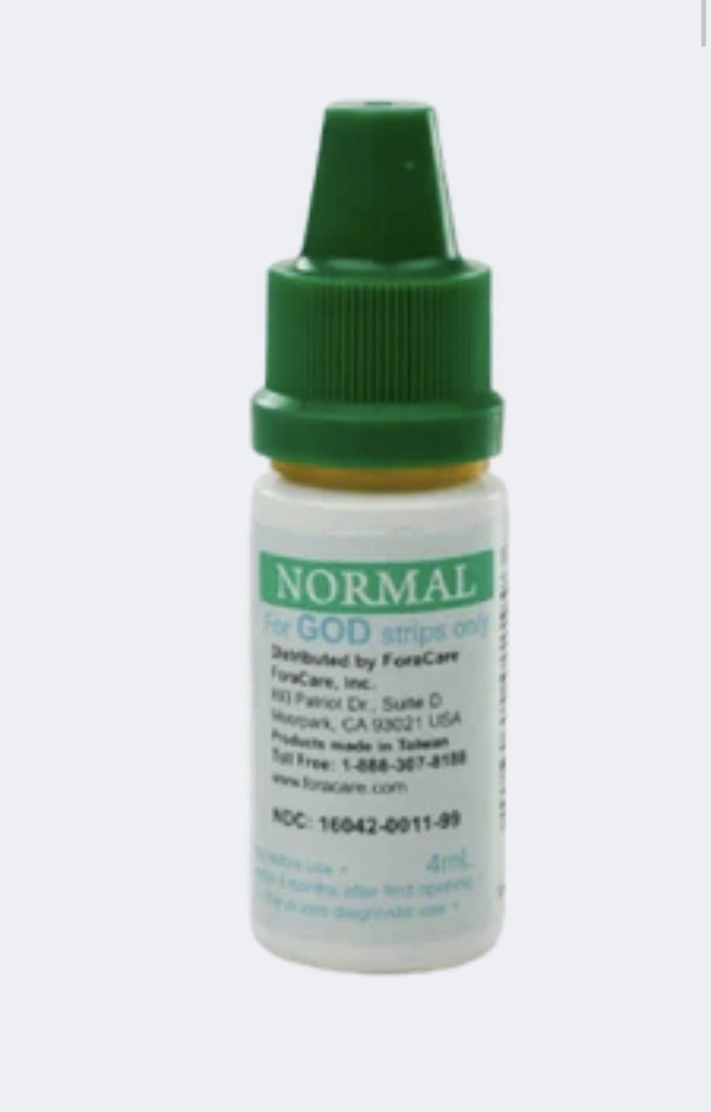 FORA GOD Enzyme Glucose Control Solution (Normal Range) EXPIRATION  8/2027