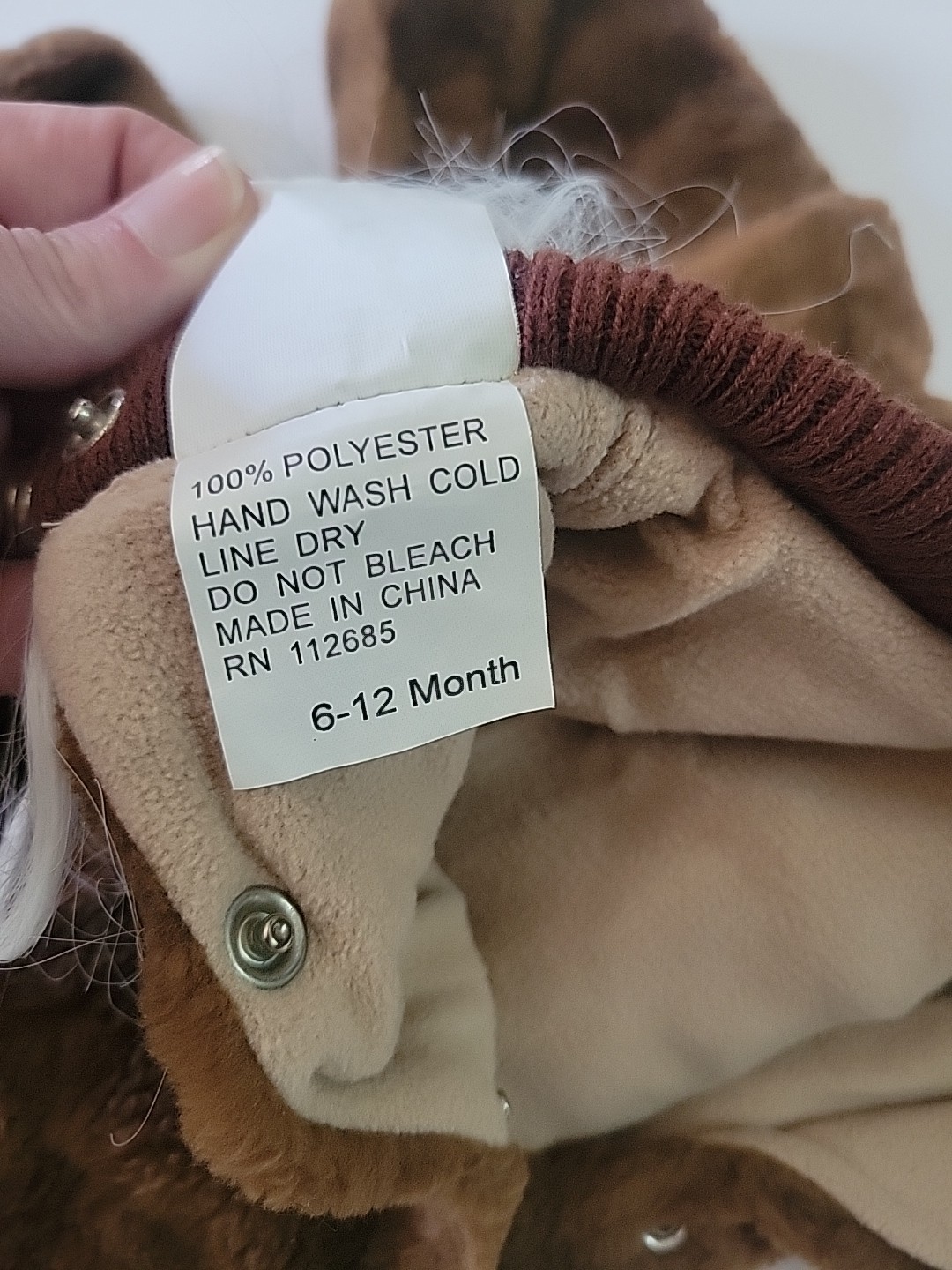 Tom Arma SNOW MONKEY Costume Signature Collection Lee Middleton Halloween 6-12m