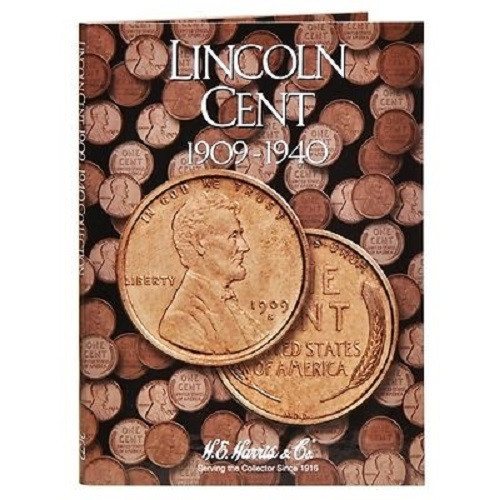 H E HARRIS 2672 Coin Folder #1 LINCOLN CENT PENNY 1909 - 1940  Book