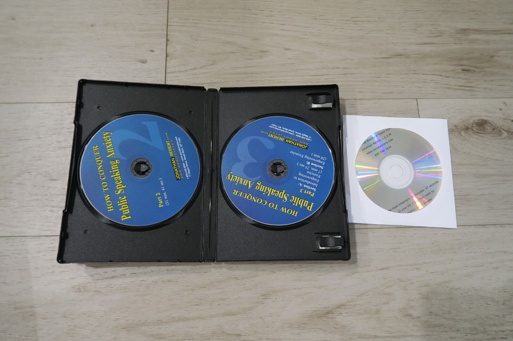 JONATHAN BERENT How to Conquer Public Speaking Anxiety CD 3 Disc Set