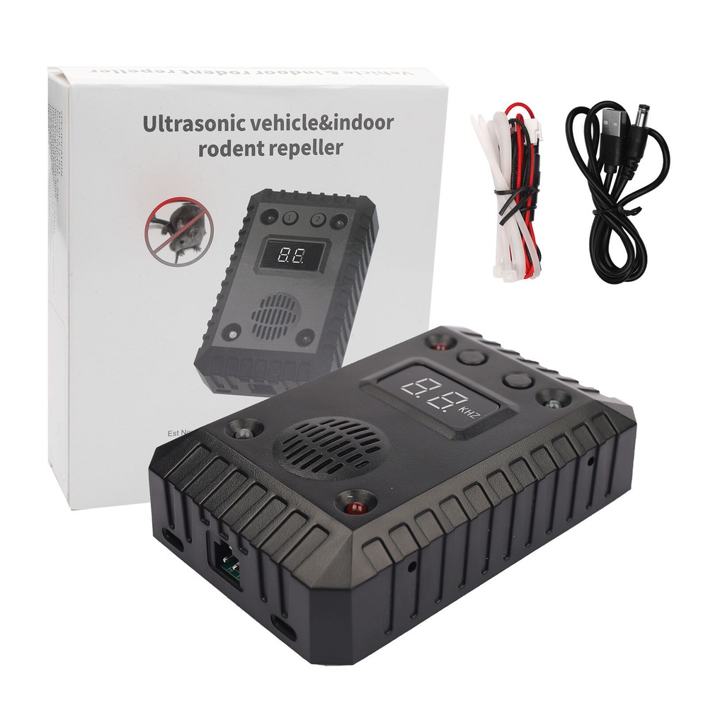 Ultrasonic Mouse Repeller Rat Rodent for Car Wire Engine Pest Deterrent Control
