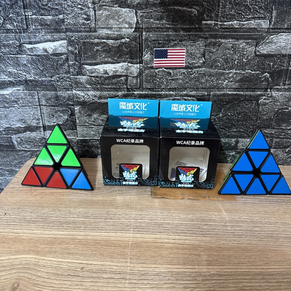 2- Long Pyramid Speed Cube 3X3X3 Triangle Magic Cube Puzzle Cube